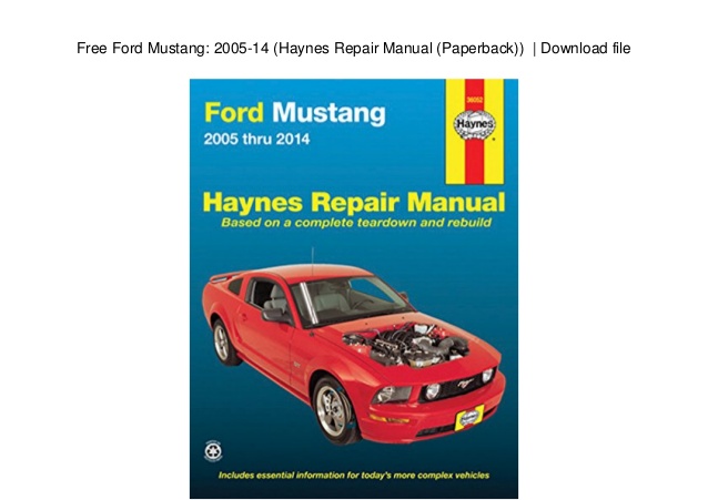 Download Ford Mustang 2005 Thru 2014